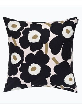 Marimekko Pieni Unikko Pillow Cushion Cover - Pink Charcoal Light Brown